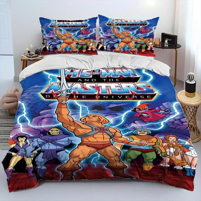 He-Man und die Masters of the Universe Bettwäsche-Set aus Mikrofaser, King-Size, Mehrfarbig, B/H: 240 x 220 cm - Bild 1