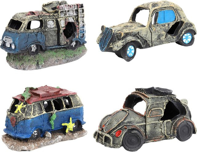Homyl Auto Wrack Aquarium Dekoration aus Kunststoff als Laichhaus für Fische und Krebstiere - Bild 1