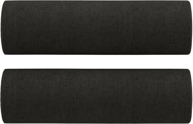 vidaXL Zierkissen Nackenkissen Set 2 Stück Schwarz aus Stoff mit abnehmbarem Bezug B/H: 50 x 15 cm - Bild 1