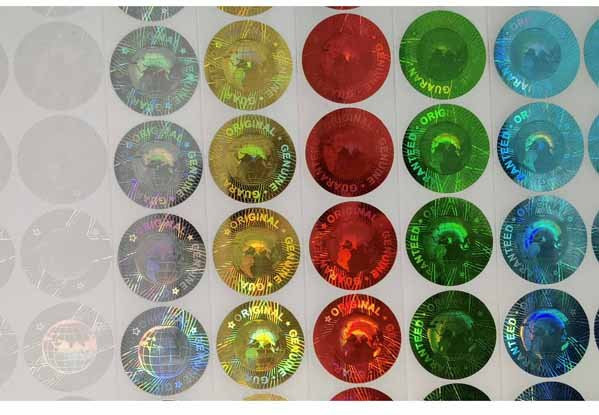 TLK&FBB Hologramm-Siegel in Silber mit Erdmuster, runde VOID-Sicherheitsetiketten zur Echtheitsprüfung - Bild 1