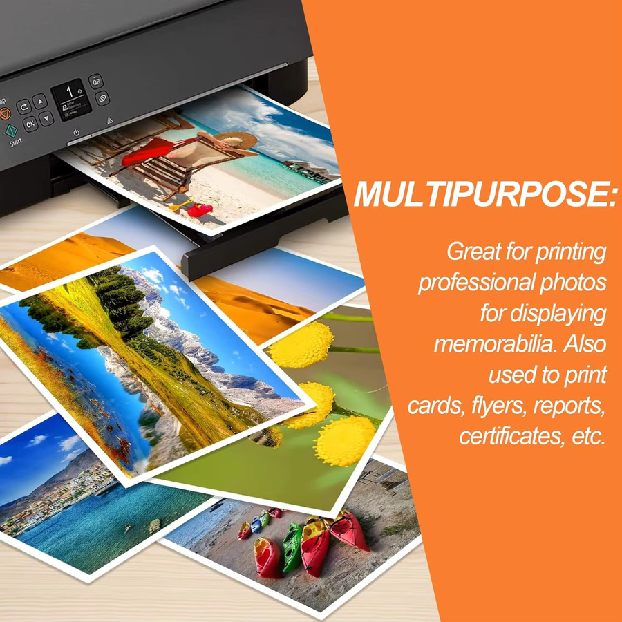 ESHANG Inkjet Hochglanz-Fotopapier in Weiß, 100 Blatt, 10x15 cm, 200g/m² - Bild 4