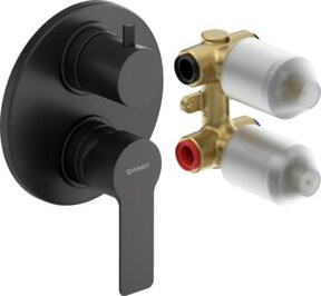 Duravit UP-Wannen-Einhebelmischer D-Code Fertigset mit Keramikmischsystem in Schwarz Matt - Bild 1