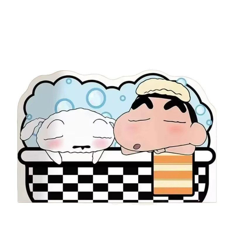 Crayon Shin-chan Pochi Badezimmer Matte, halbkreisförmige Fußmatte in Mehrfarbig, saugfähig und rutschfest - Bild 3
