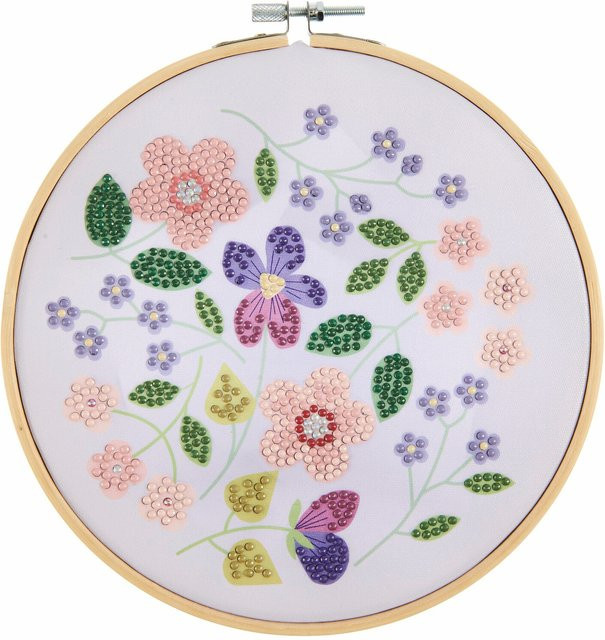 Rico Design Diamond Painting DIY-Set Schimmernde Blumen, 19-teilig - Bild 1