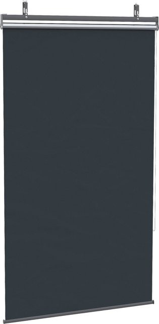 Outsunny Senkrechtmarkise aus Polyester mit Stahlrahmen in Dunkelgrau, B/H/T: 38 x 222 x 124 cm - Bild 1
