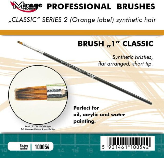 Mirage Hobby Brush Flat, Classic Series 2, Size 1, Kunststoff - Bild 1