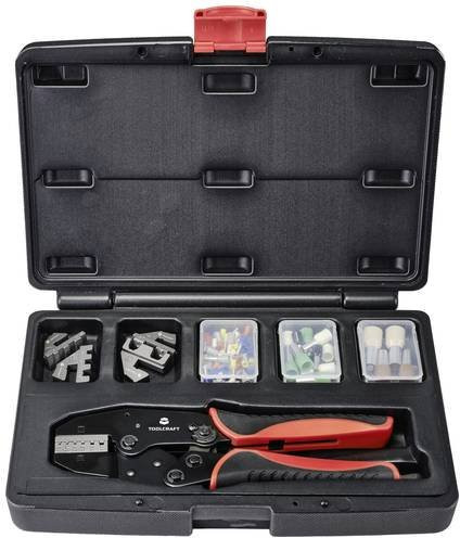 TOOLCRAFT Crimpzangen-Set TO-7703463 in Schwarz, 83-teilig mit Aderendhülsensortiment für 0,5 bis 35mm² im Koffer - Bild 1