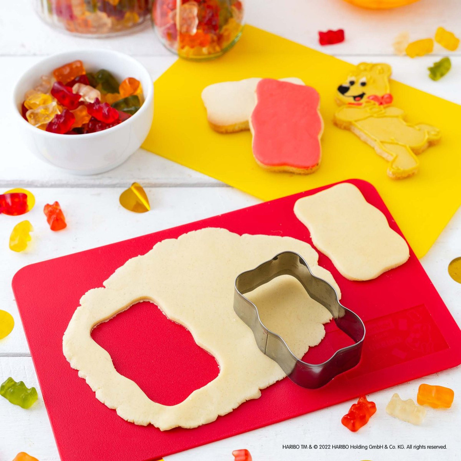 Zenker Schneidmatten-Set HARIBO Goldbär, 2-teilig, rot und gelb, B: 24 cm, T: 16 cm - Bild 2