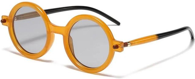 Yiran Sonnenbrille, Rund, Vollrand, Kunststoff, Orange, Unisex - Bild 1