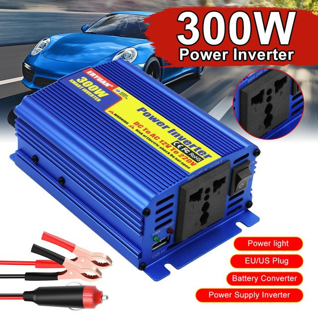 AINYSZIN Auto-Stromwandler 300 W in Blau für SUV, Wohnmobil und LKW - Bild 1