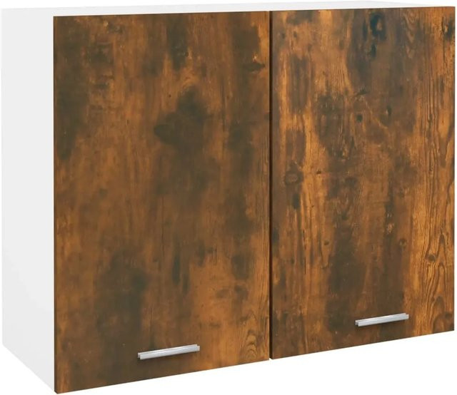 vidaXL Hängeschrank aus Holzwerkstoff in Räuchereiche, Farbe Braun, B/T/H: 80 x 31 x 60 cm - Bild 1