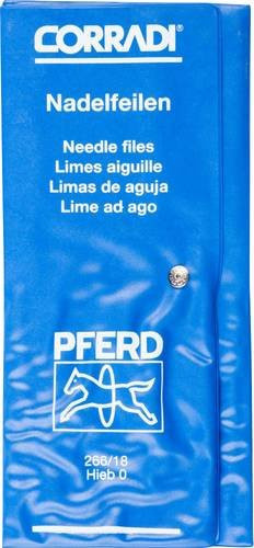 PFERD Präzisions-Nadelfeilen-Set 12-teilig in blauer PVC-Rolltasche, Schweizer Hieb 0, grob - Bild 1