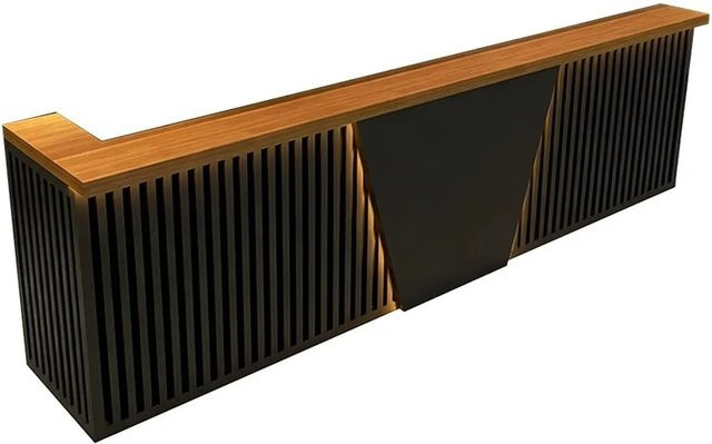 360Home Moderne Bartheke HDTX160 für Restaurant und Billardhalle, Schwarz-Braun, Breite: 160 cm - Bild 1