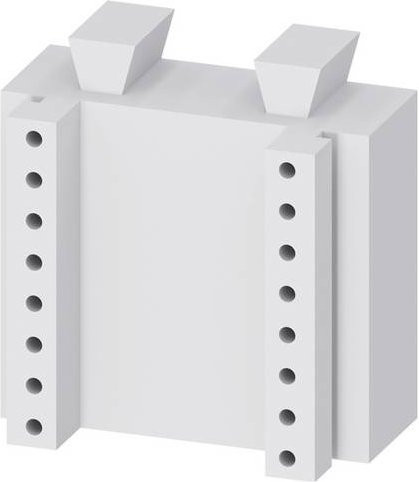 Siemens 8US29880AE01 Sammelschienensystem 8US2 Erweiterungsmodul für 3-polige Adapter, 4 Stück, Weiß - Bild 1