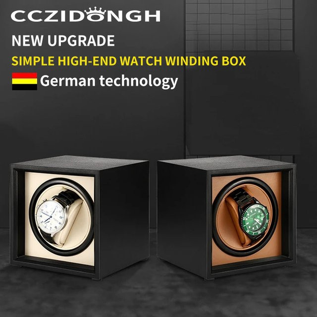 CCZIDONGH Uhrenbeweger und Uhrenaufbewahrungsbox, Schwarz, Unisex - Bild 1