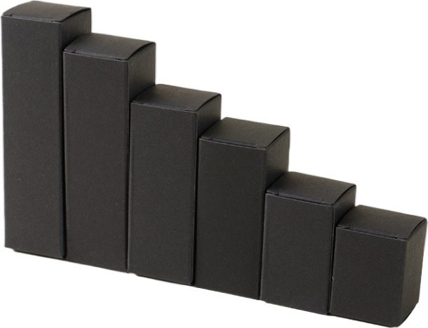 50 Stück faltbare Kraftpapier-Boxen in Schwarz und Weiß als rechteckige Geschenkboxen für Kerzen, Süßigkeiten, Hochzeiten oder Partys - Bild 1