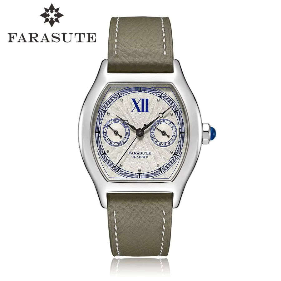 FARASUTE Armbanduhr, Quarz, Edelstahl, 36 mm, Schwarz, Herren - Bild 2