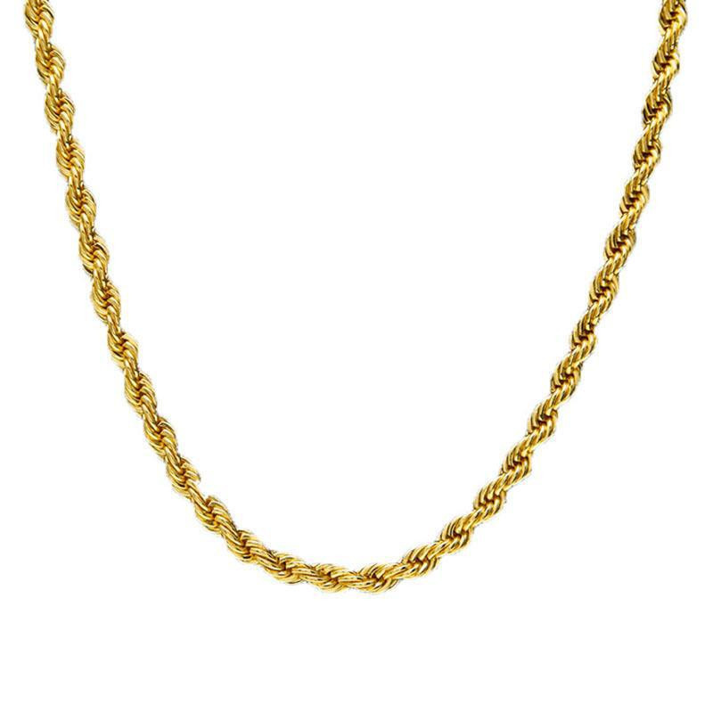 Halskette und Armband, 18 Karat vergoldet, Eisenlegierung, Unisex - Bild 3