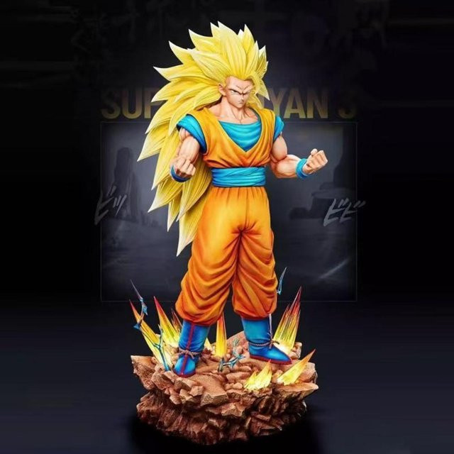 Yiran toy 1 Dragon Ball Z Super Saiyan 3 Goku Form SSJ3 Broly Figur aus PVC - Bild 1