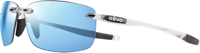 Revo Descend Sonnenbrille, randlos, Wrap, Blue, Unisex, Kunststoff - Bild 1