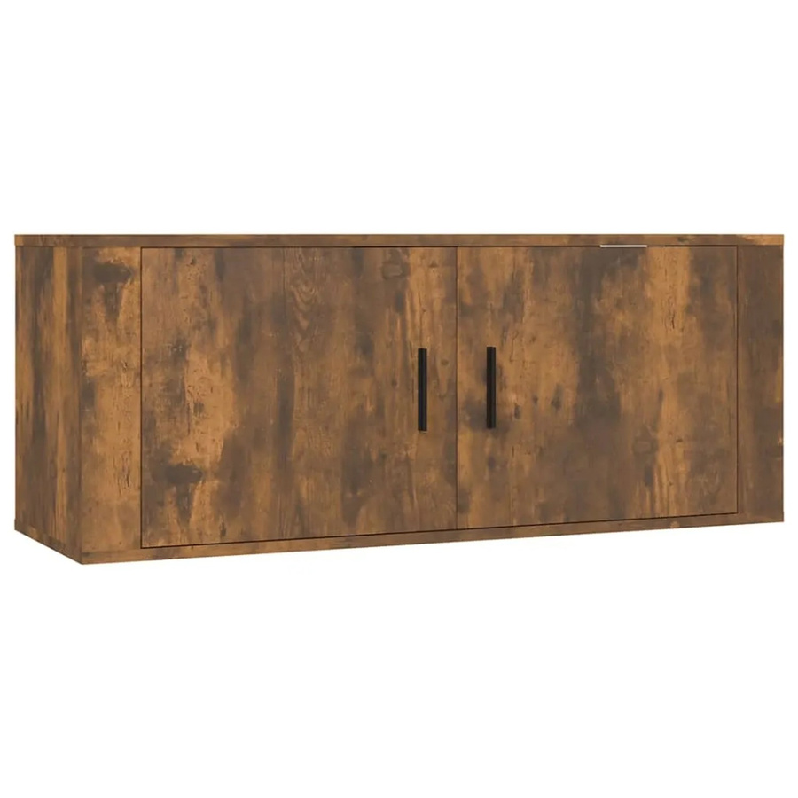 vidaXL TV-Wandschrank aus Holzwerkstoff in Räuchereiche, Braun, B: 100 cm, T: 34,5 cm, H: 40 cm - Bild 2