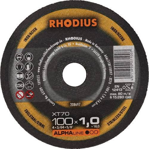 Rhodius XT70 208697 Trennscheibe für Edelstahl und Stahl, 50 Stück, Schwarz - Bild 1