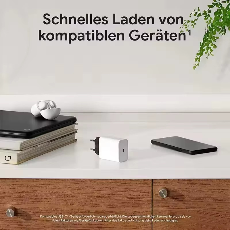 Keai PD 30W USB-C Schnellladegerät mit Typ-C Datenkabel in Weiß für Google Pixel Serie - Bild 3
