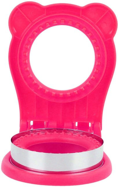 CosyHome Sandwich Ausstechform für Kuchen und Brot, rundes Versiegelungswerkzeug aus Kunststoff, Orange, Rot, Pink - Bild 1