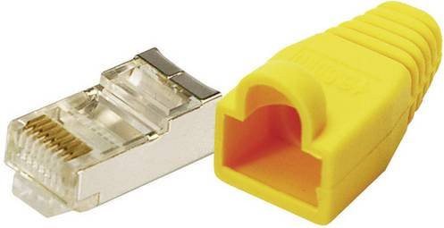 LogiLink MP0015 RJ45-Steckverbinder CAT 5e, geschirmter 8P8C Stecker, Gelb, 100 Stück - Bild 1