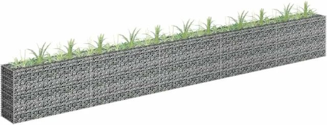 DELUKE Gabionen Hochbeet ROON aus verzinktem Stahl in Silber, B/T/H: 450 x 30 x 60 cm - Bild 1