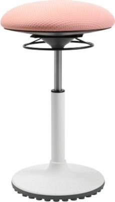 Topstar Sitz- und Stehhocker BBT-Coach in Rosa/Weiß mit drehbarer Sitzfläche und TPU-Standfuß, Sitzhöhe: 52,0 - 72,0 cm - Bild 1