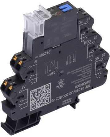 Weidmüller TRP 24-230VUC 2CO ED2 PB Koppelrelais 24V DC/AC 230V DC/AC 8A 2 Wechsler Schwarz 5er Pack - Bild 1
