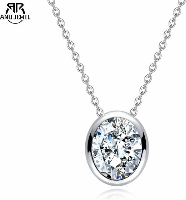 AnuJewel Halskette, 925 Silber, Moissanit, Damen - Bild 1