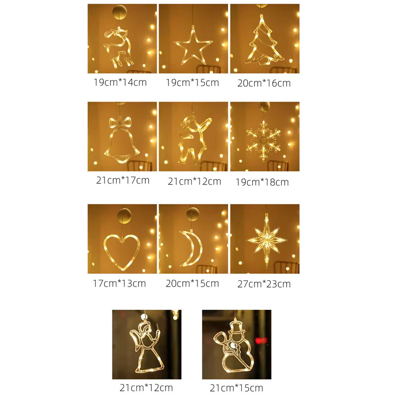 LED Weihnachtsdekoration für Fenster und Schlafzimmer mit warmweißem Licht und Batteriebetrieb - Bild 2