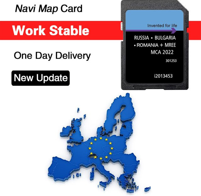 NAVINESA SD Karte 8 GB mit Ost Europa Karten für Ford Focus MCA Navigationssystem 2022 Version Update - Bild 1