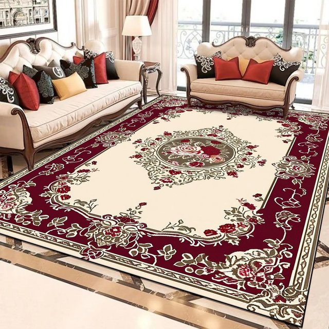 Lodestar Blumenteppich im Retro-Stil mit floralem Muster, mehrfarbig, B/T: 80 x 120 cm - Bild 1