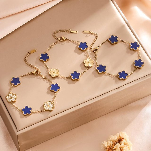 Lucky Star Jewelry Armband Set, Edelstahl, Gold, Zirkonia, Unisex - Bild 1