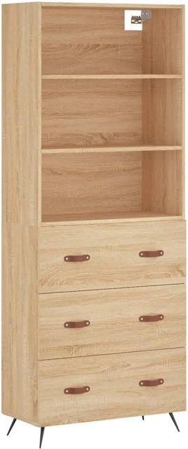 vidaXL Highboard Sonoma-Eiche in Braun, H x B x T: 180 x 69,5 x 34 cm - Bild 1