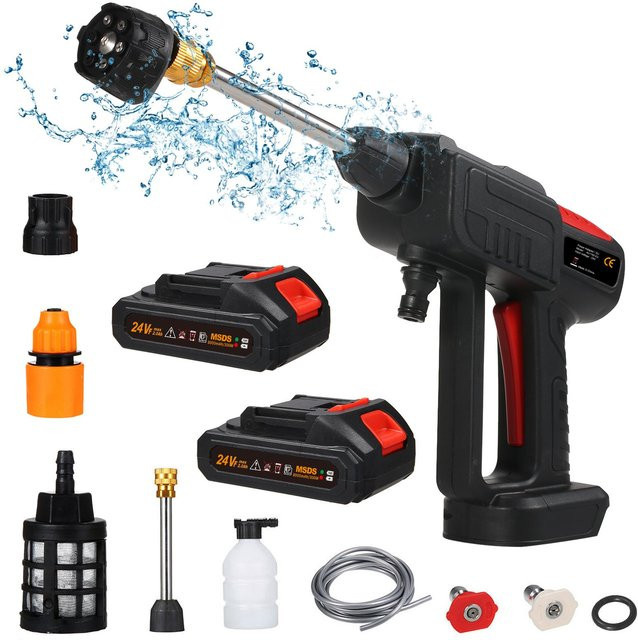 Aimo Akku-Hochdruckreiniger mit 60 Bar und 150 W, 6-in-1-Spray, Schwarz - Bild 1