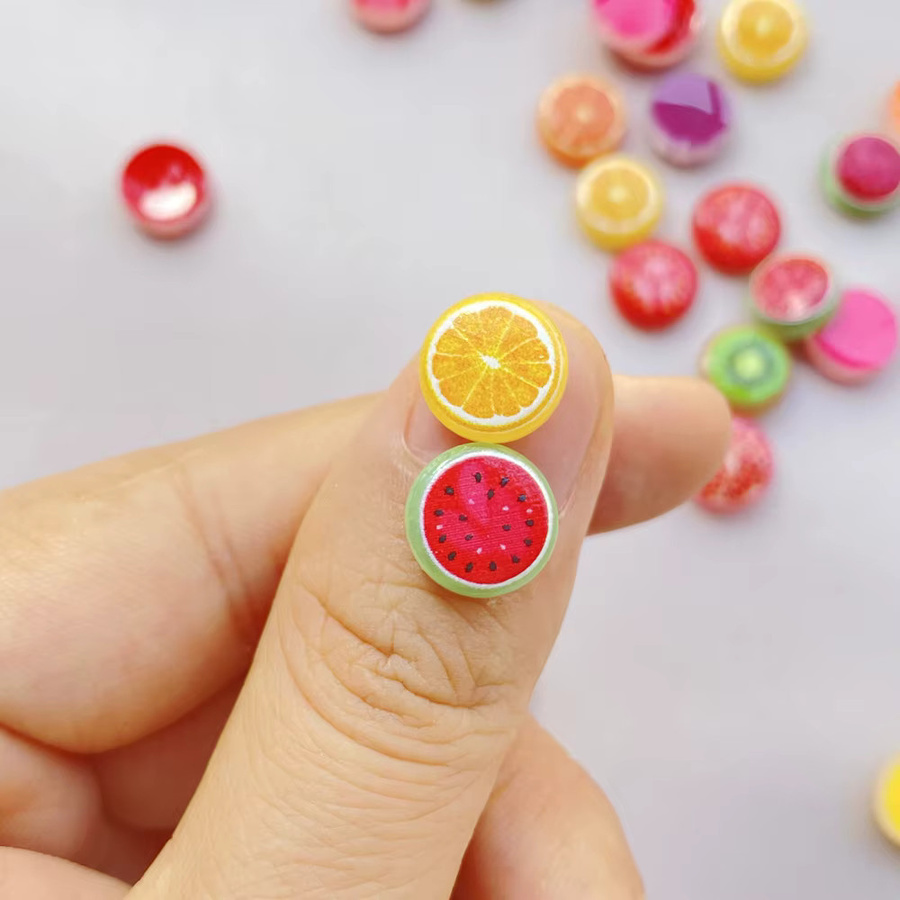 TSXJY Nagelkunst-Harz-Charms, Fruchtscheiben-Serie, Glänzend, 50 Stück - Bild 2