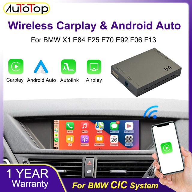 AUTOTOP Wireless CarPlay und Android Auto Interface Decoder Box für BMW 1-7 Serie sowie X1-X7 mit CIC-System - Bild 1