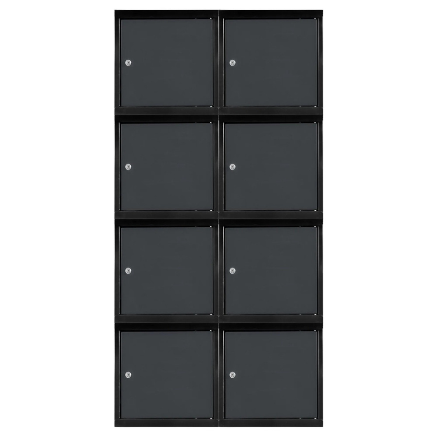 PROREGAL Blocky Schließfachwürfel Set mit 8 Einheiten, Anthrazit, B/T/H: 40 x 40 x 40 cm - Bild 2