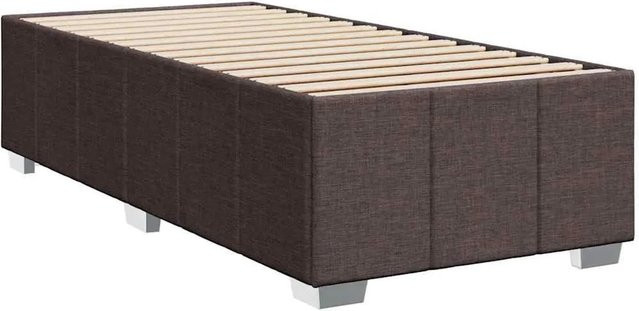 vidaXL Bettgestell aus Stoff in Dunkelbraun, B/T: 90 x 200 cm - Bild 1