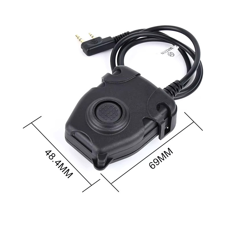 WADSN PTT Taktische Interphone-Taste für Kenwood und Motorola Walkie Talkie, Schwarz - Bild 4