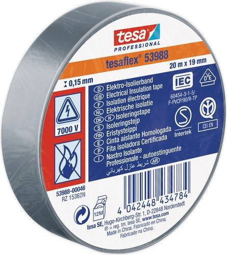 tesa Professional Isolierband 53988 grau Rollenbreite: 19 mm, Rollenlänge: 20 m - Bild 1