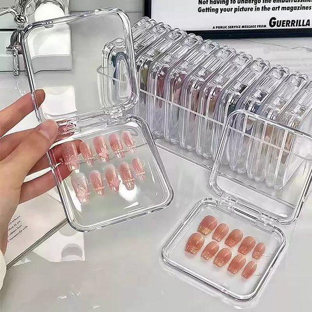 MISS MIANEL Aufbewahrungsbox für Press-On-Nägel aus Acryl, transparent, Unisex - Bild 1