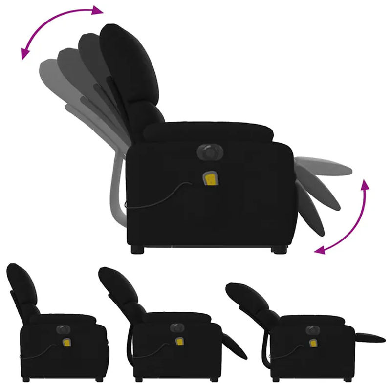 Vidaxl Elektrischer Massagesessel mit Aufstehhilfe in Schwarz - Bild 7