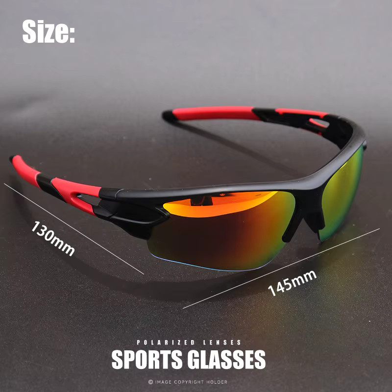 AWGSEE Sportsonnenbrille, Halbrand, Unisex, polarisiert, Kunststoff - Bild 2