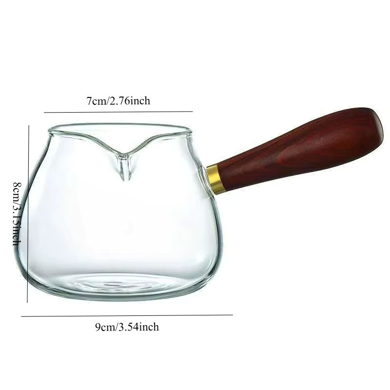 Kreative Kung Fu Teekanne aus Glas mit Holzgriff und Adler-Mund-Ausguss, transparent, 350 ml - Bild 5