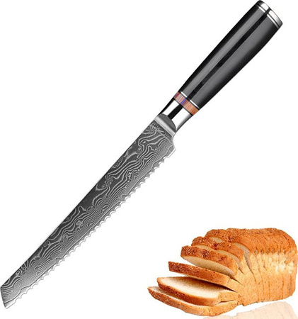 Xituo Brotmesser aus Damaststahl mit Holzgriff, 20,32 cm